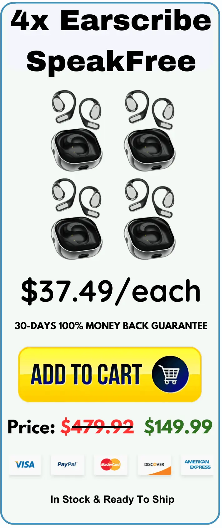 Earscribe SpeakFree offer package price